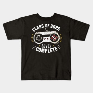 Class Of 2025 Level Complete 2025 Graduation Gamer Grad Kids T-Shirt